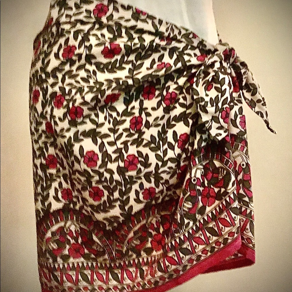 NWOT - Handmade Sarong Made From Vintage Sari Fab…